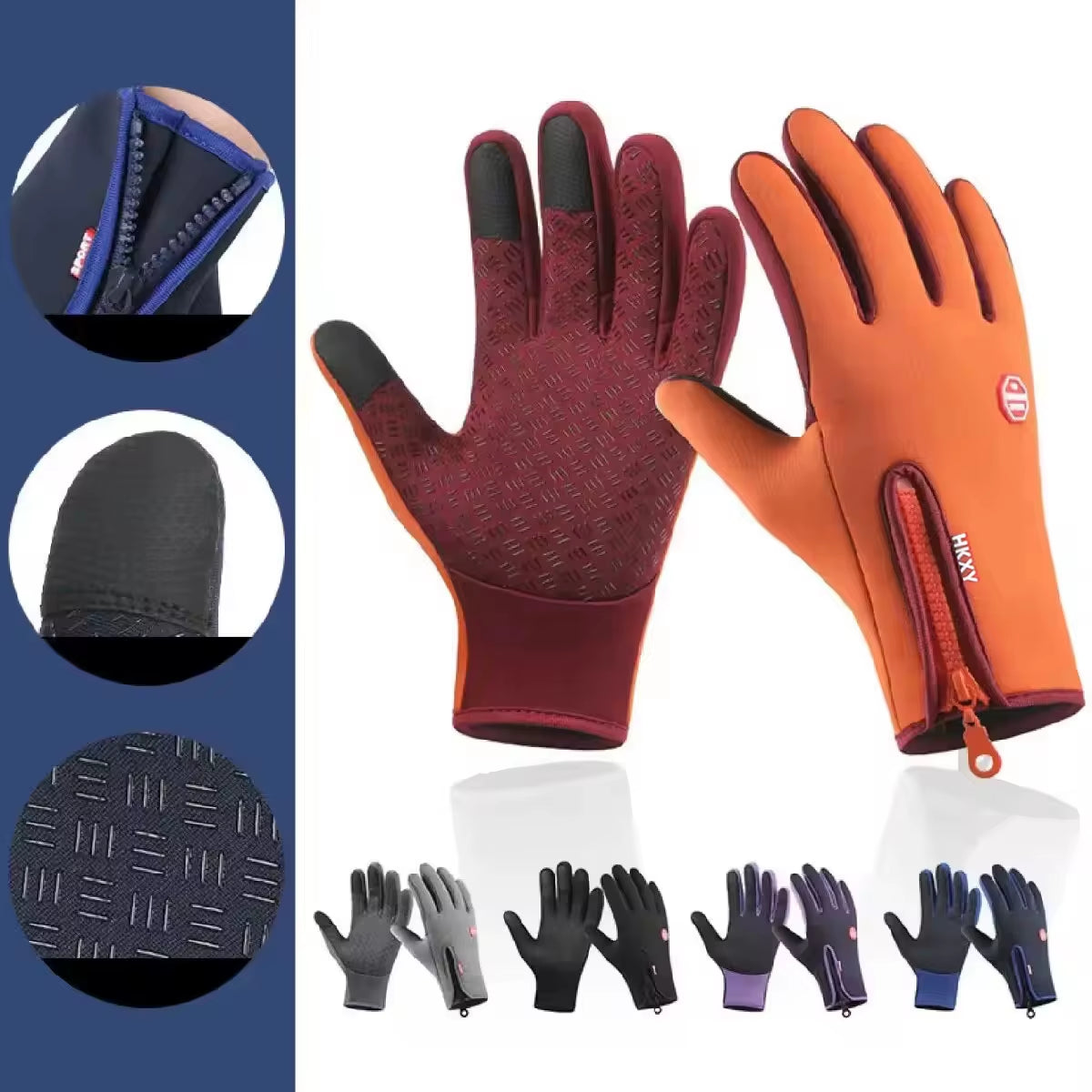 Ultimate Touchscreen Winter Gloves for Men & Women - Waterproof, Windproof, Non-Slip, Perfect for Cycling, Driving, and Skiing