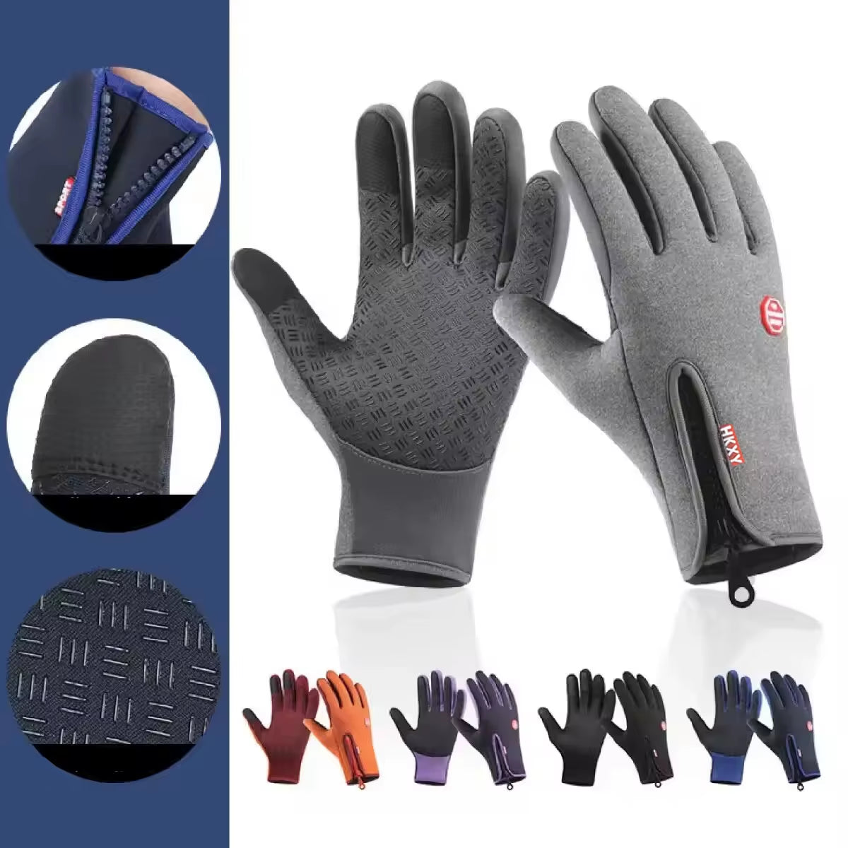 Ultimate Touchscreen Winter Gloves for Men & Women - Waterproof, Windproof, Non-Slip, Perfect for Cycling, Driving, and Skiing