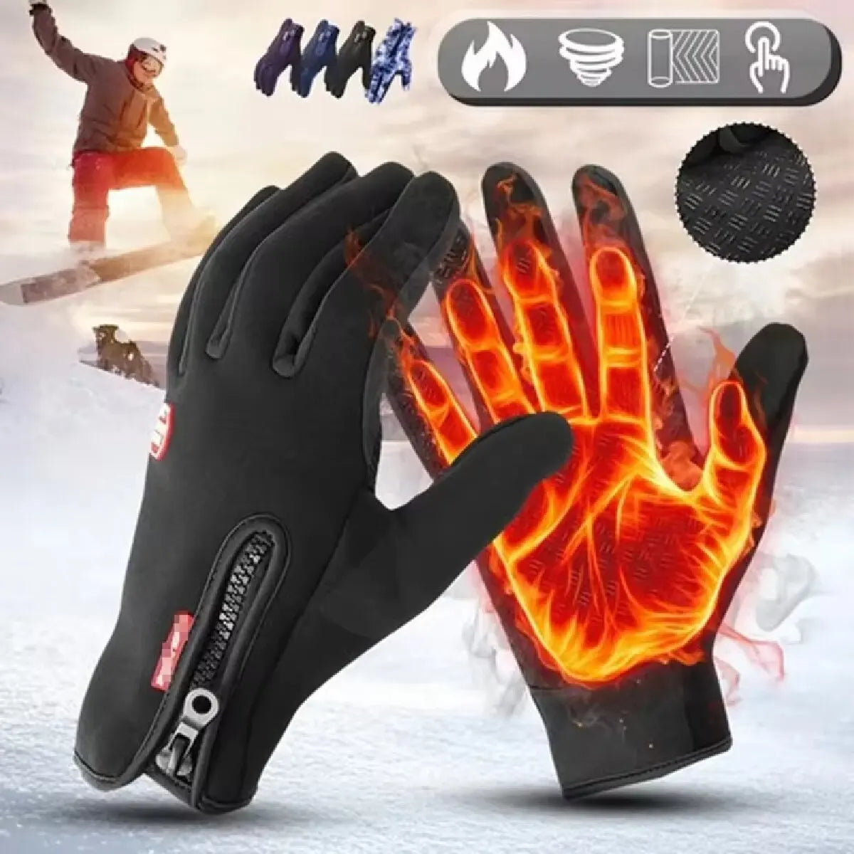 Ultimate Touchscreen Winter Gloves for Men & Women - Waterproof, Windproof, Non-Slip, Perfect for Cycling, Driving, and Skiing