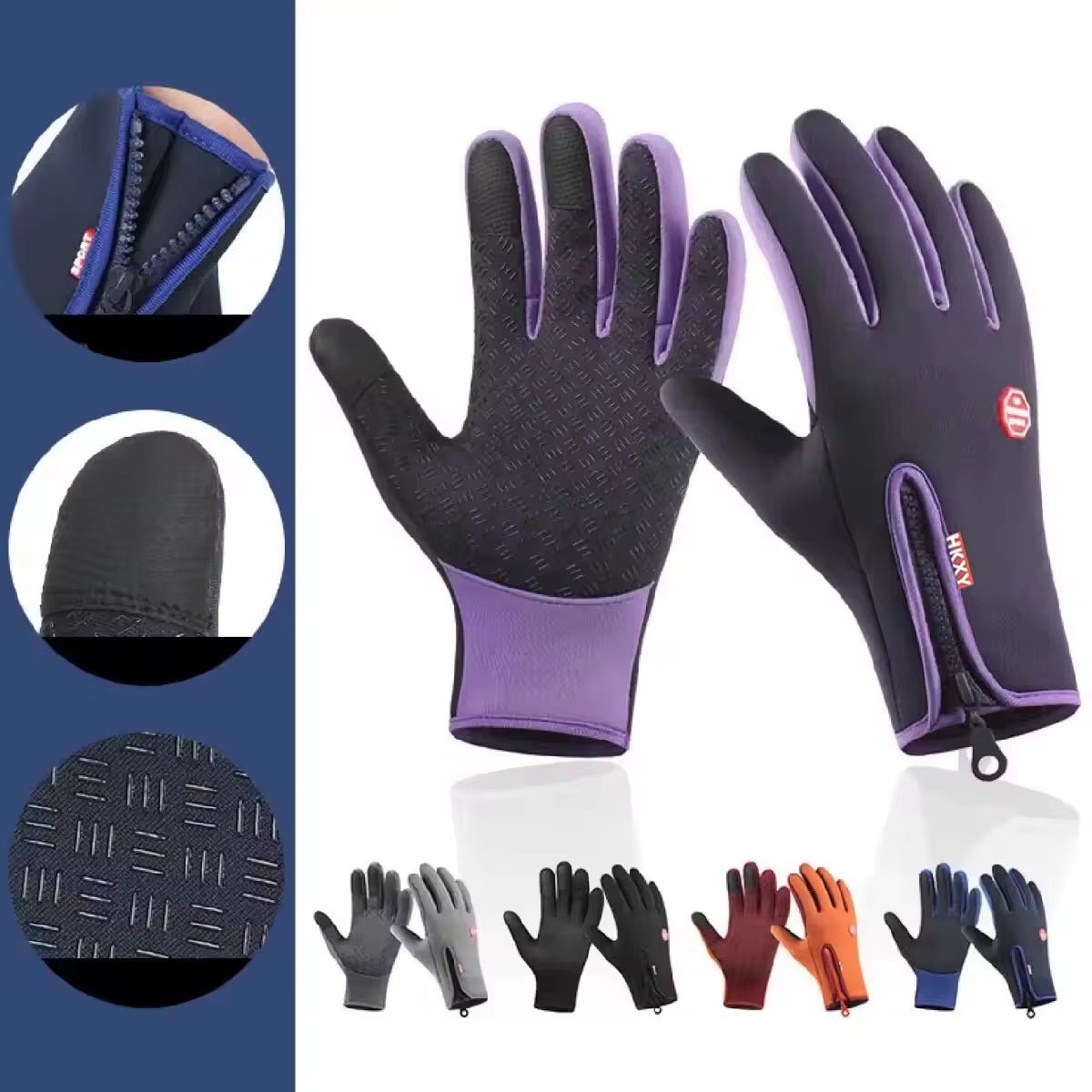 Ultimate Touchscreen Winter Gloves for Men & Women - Waterproof, Windproof, Non-Slip, Perfect for Cycling, Driving, and Skiing